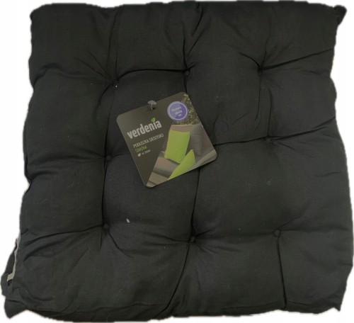 Poduszka na siedzisko krzesło ogrodowa wewnętrzna 40 x 40 x 5 czarna