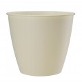 Doniczka kremowa plastikowa 15 x 15 x 13,9 cm dekoracyjna