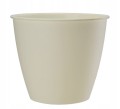 Doniczka kremowa plastikowa 15 x 15 x 13,9 cm dekoracyjna