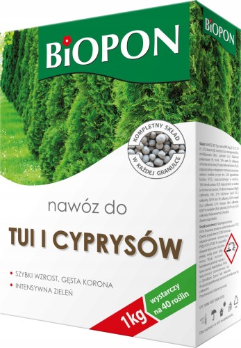 Nawóz granulowany do tui i cyprysów Biopon 1kg