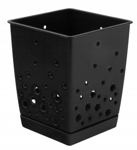 Ociekacz na sztućce z podstawką czarny 11cm 