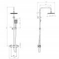 Zestaw natryskowy z deszczownicą chrom 110 cm 1-funkcyjna z termostatem Neo Joko Square