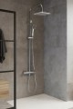 Zestaw natryskowy z deszczownicą chrom 110 cm 1-funkcyjna z termostatem Neo Joko Square