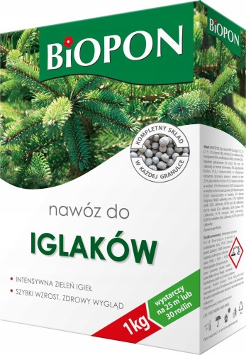 Nawóz wiosenny do iglaków granulat Biopon 1kg