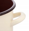 Garnek emaliowany 14,2l z pokrywką duży 28cm kremowy gaz indukcja