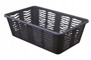 Kosz uniwersalny zebra plastikowy antracytowy organizer do łazienki