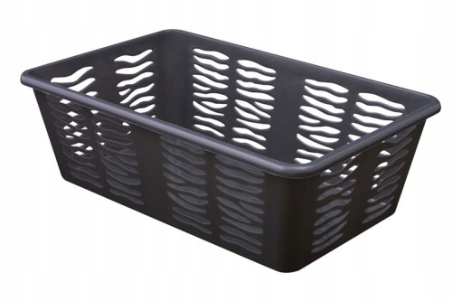 Kosz uniwersalny zebra plastikowy antracytowy organizer do łazienki