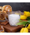 Dzbanek do mleka szklany Mlecznik 200 ml elegancki wzór