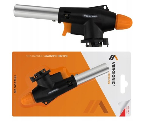 Palnik gazowy na kartusz do opalania piezoelektryczny