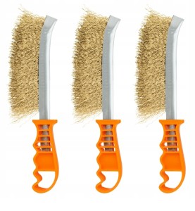 Zestaw szczotek drucianych z rękojeścią 3 szt. 24 cm