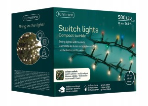Lampki Choinkowe LED Kolorowe 500 Diod 11m wewnętrzne/zewnętrzne