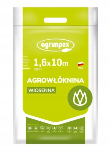 Agrowłóknina wiosenna biała do okrycia 1,6 x 10m