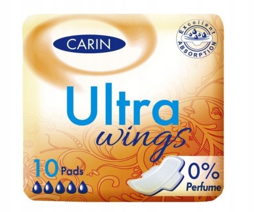 Podpaski higieniczne CARIN ULTRA WINGS, 10szt. chłonne