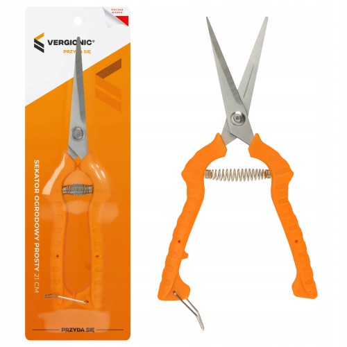 Sekator ogrodowy prosty 21 cm do krzewów i gałęzi