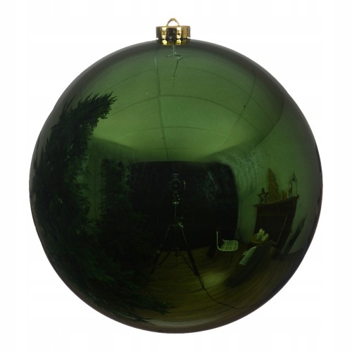 Bombka choinkowa 20 cm XL duża zielona z trwałego materiału ozdobna