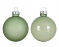 Zestaw 6 Szklanych Bombek Choinkowych Zielone Pistacjowe 6cm