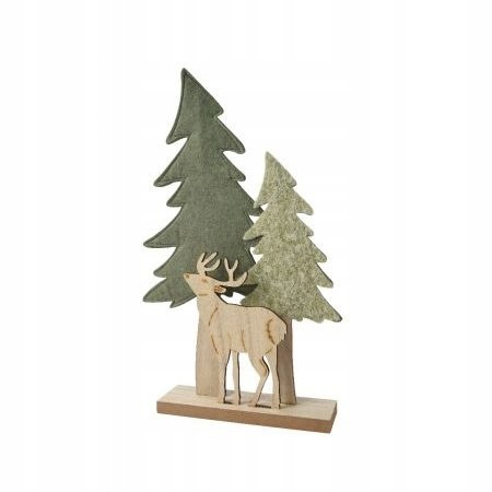 Figurka świąteczna choinka jeleń ozdoba 42cm
