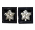 Szklany czubek choinkowy szpic 17cm srebrny świąteczny gwiazda 1szt