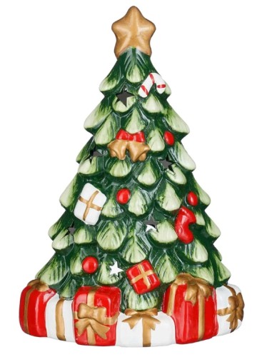 Figurka ceramiczna drzewko dekoracyjne świąteczne 27 cm