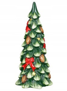 Figurka świąteczna choinka drzewko na baterie 14x12x32cm LED