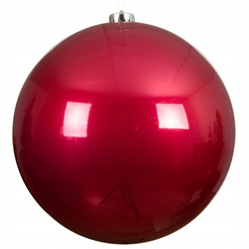 Bombka Choinkowa Duża 20 cm Nietłukąca Fuksja Błyszcząca Połysk Świąteczna