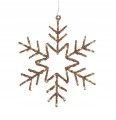 Lampka Świąteczna Wisząca Śnieżynka Złota LED 38x38cm