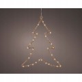 Lampka Świąteczna Wisząca Choinka Złota LED 34x46cm