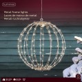 Kula Metalowa Świąteczna Ciepły Biały LED 38cm