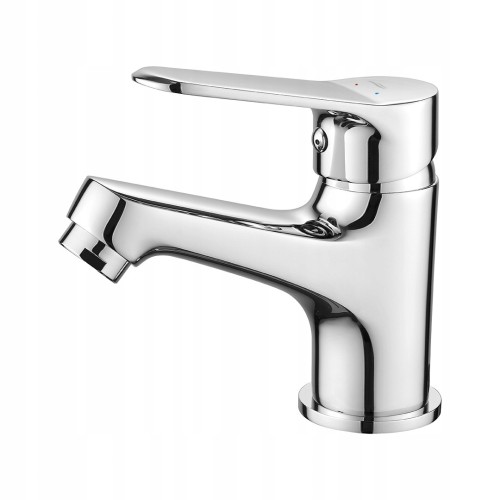 Bateria umywalkowa stojąca z korkiem klik klak jednouchwytowa chromowana Atez