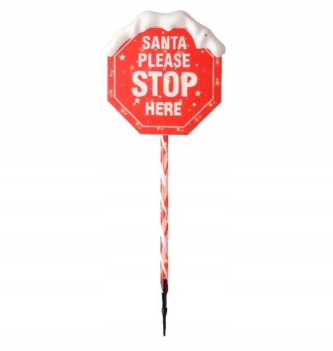 Lampka Świąteczna LED Znak Święty Mikołaj dekoracja zewnętrzna 81cm