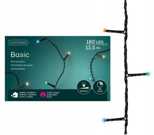 Lampki choinkowe światełka kolorowe LED 180 diod 18,5m