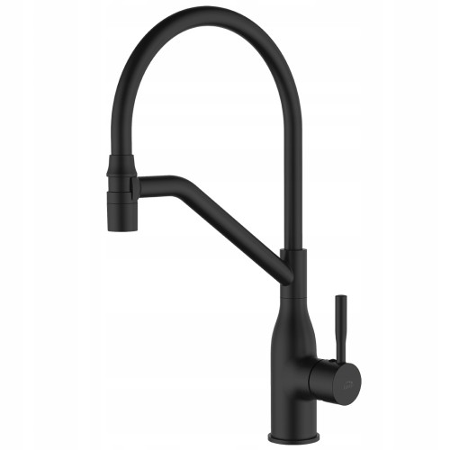 Bateria zlewozmywakowa kuchenna stojąca czarna Laveo COLINA