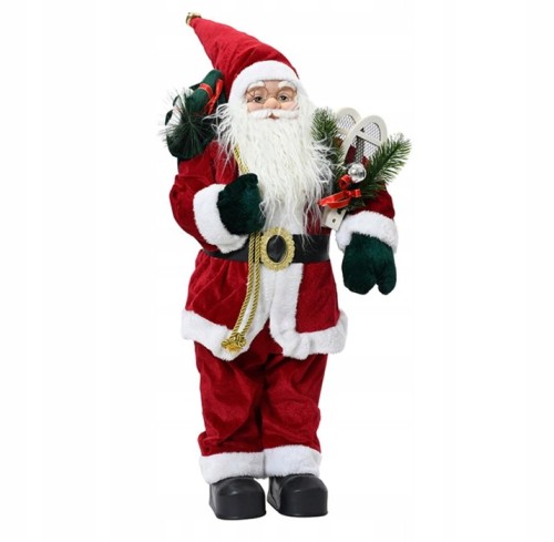 Figurka Świąteczna Mikołaj poliestrowa dekoracja 45cm