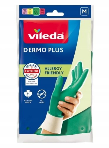 Rękawice nitrylowe Vileda Dermo Plus hipoalergiczne z bawełnianą wyściółką