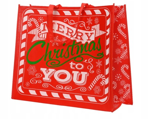 Torba Prezentowa Świąteczna Czerwona 40x18x50 cm