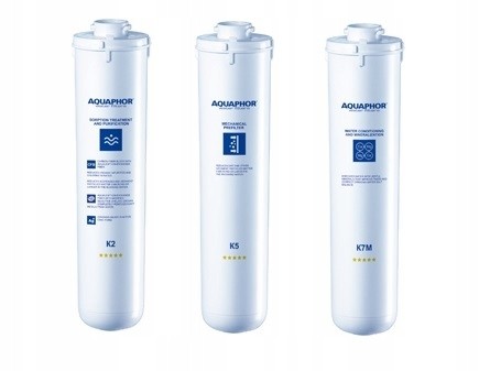 Zestaw 3 Wkładów filtrujących K5 K2 K7 Aquaphor Morion