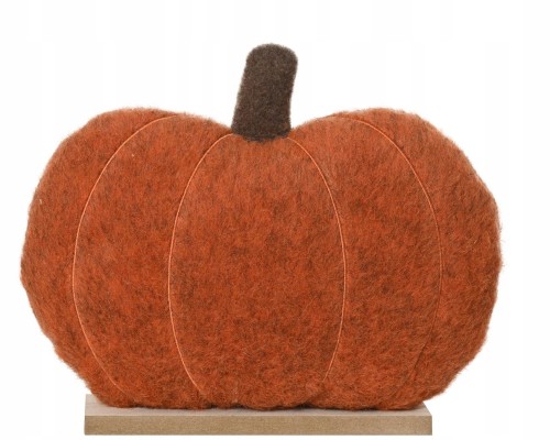 Dynia jesienna na stół halloween poliester pomarańczowa 23,5cm 1szt