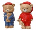 Figurka Świąteczna Miś Niebieski Strój 18 cm 1szt
