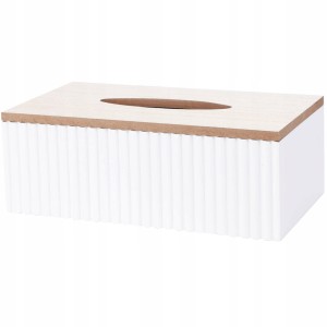Pojemnik na chusteczki biały MDF dozownik do chusteczek 13,5x9 cm