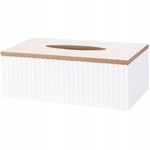 Pojemnik na chusteczki biały MDF dozownik do chusteczek 13,5x9 cm