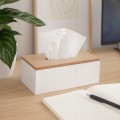 Pojemnik na chusteczki biały MDF dozownik do chusteczek 13,5x9 cm