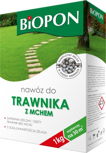Nawóz do trawników z mchem z żelazem 1 kg 