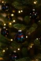 Bombki choinkowe zestaw 8 szt. 7 cm czarny kameleon w połysku