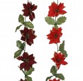 Girlanda choinkowa łańcuch kwiat gwiazda betlejemska 270cm 1szt