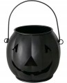 Latarnia metalowa dynia czarna dekoracyjna 18x18x45cm halloween