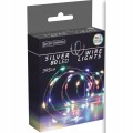 Lampki choinkowe na druciku kolorowe na baterie 80LED 395 cm