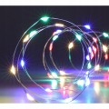 Lampki choinkowe na druciku kolorowe na baterie 80LED 395 cm