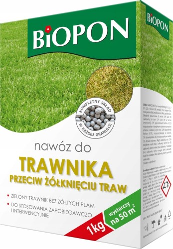 Nawóz do trawnika przeciw żółknięciu traw 1kg