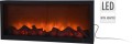 Kominek elektryczny wiszący na ścianę LED do salonu 57x25cm