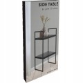 Stolik kawowy metalowy czarny kwadratowy 27 x 54 x 54cm